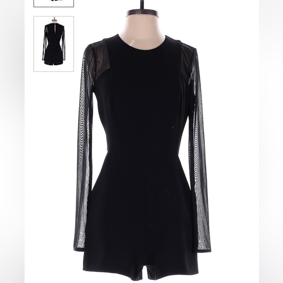 BCBGENERATION | SHEER LONGSLEEVE ROMPER - Picture 7 of 8